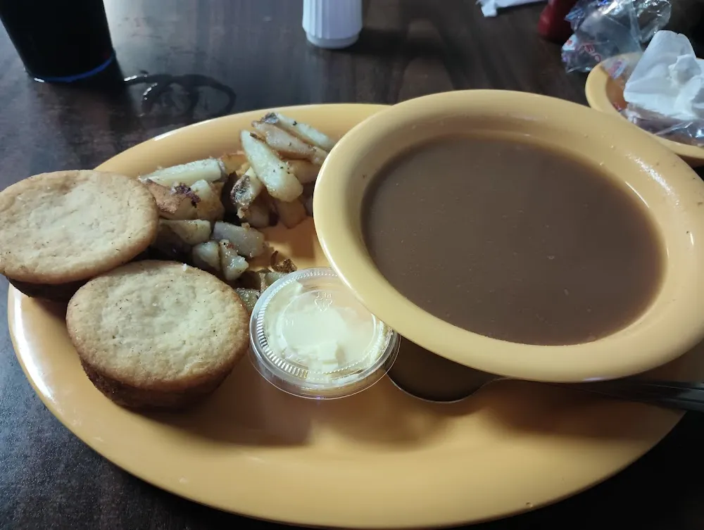 Pinto Beans Cornbread and Fried Potatoes
